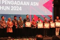 Sekda Kabupaten Kutai Kartanegara, Dr H Sunggono, hadir untuk mewakili Bupati Kukar di Rapat Koordinasi Nasional (Rakornas) Persiapan Pengadaan ASN 2024