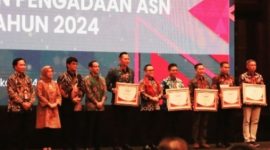Sekda Kabupaten Kutai Kartanegara, Dr H Sunggono, hadir untuk mewakili Bupati Kukar di Rapat Koordinasi Nasional (Rakornas) Persiapan Pengadaan ASN 2024