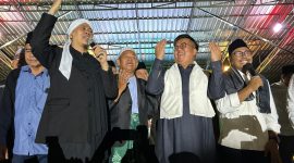 Wakil Bupati Kutai Kartanegara (Kukar), Rendi Solihin hadirkan Opick saat Safari Ramadan 1445 Hijriah di Kecamatan Muara Jawa.