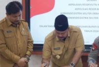 Pemkab Kutai Kartanegara (Kukar) teken NPHD Pengamanan Pemilihan Bupati dan Wakil Bupati Kukar 2024 di Pilkada Tahun ini