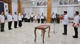 Bupati Kukar Edi Damansyah melantik 6 Pejabat Pimpinan Tinggi Pratama Pemerintah Kabupaten Kukar, Rabu (6/3/2024)