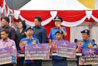 Gelar The Best Fighting Spirit Team berhasil diraih anggota Damkarmatan Kukar saat peringatan HUT ke-105 Damkarmatan se-Kaltim tahun 2024