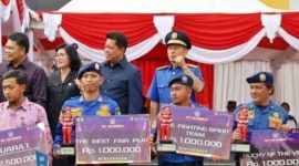 Gelar The Best Fighting Spirit Team berhasil diraih anggota Damkarmatan Kukar saat peringatan HUT ke-105 Damkarmatan se-Kaltim tahun 2024