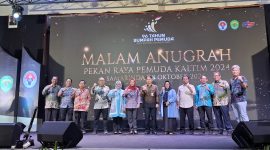 
Ket. Foto: Suasana Malam Penghargaan Pekan Raya Pemuda Tahun 2024 yang Digelar Dispora Kaltim di Swiss-Belhotel