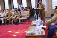 Sekda Sunggono saat Rakor Audit Stunting Semester II Tahun 2024