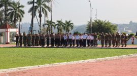 Upacara dalam rangka Peringatan Hari Sumpah Pemuda (HSP) ke 96 tahun 2024 di halaman Kantor Bupati Kukar, Senin (28/10/2024).
