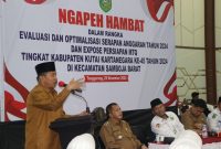 Acara Expose Persiapan MTQ tingkat Kabupaten Kukar ke 45 tahun 2024 di Kecamatan Samboja Barat di Pendopo Wakil Bupati Kukar, Tenggarong, Senin (25/11).