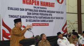 Acara Expose Persiapan MTQ tingkat Kabupaten Kukar ke 45 tahun 2024 di Kecamatan Samboja Barat di Pendopo Wakil Bupati Kukar, Tenggarong, Senin (25/11).