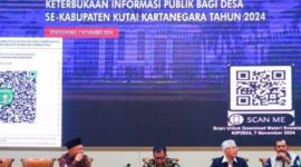 Dinas Komunikasi dan Informatika (Diskominfo) Kutai Kartanegara (Kukar) saat sosialisasi keterbukaan informasi publik terhadap desa se-Kukar di Ruang Serbaguna Kantor Bappeda Kukar, Kamis (7/11/2024).