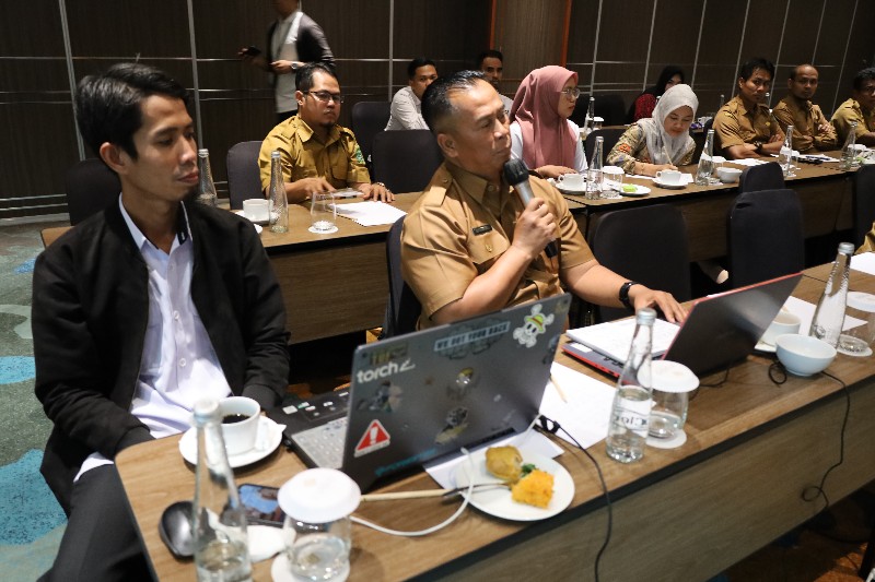 Ekspose Hasil Pemetaan Batas Delineasi di Ibu Kota Nusantara dan Pelatihan Pemanfaatan Data Spasial Batas Delineasi dengan Aplikasi Berbasis Android yang digelar di Hotel Fugo Samarinda,Senin ( 25/11).