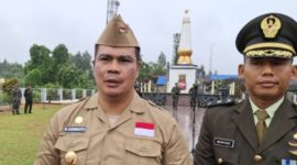 Pjs Bupati Kukar Bambang Arwanto saat menghadiri upacara peringatan Hari Pahlawan 10 November 2024