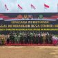 Kapolres Kukar, AKBP Heri Rusyaman hadir dalam Upacara Penutupan TMMD ke-122 di Lapangan Sepak Bola RT 2, Desa Kerta Buana, Kecamatan Tenggarong Seberang, pada Kamis (31/10/2024).