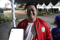 Kepala Dispora Kukar Aji Ali Husni saat menghadiri acara Pembukaan Pekan Olahraga Provinsi (Porprov) Korpri III/2024 Kaltim di Lapangan Gentung Temiang, Paser, Ahad (1/12) malam.