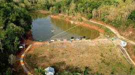 Desa Prangat Selatan, Kecamatan Marang Kayu, Kabupaten Kutai Kartanegara (Kukar), tengah mengembangkan embung desa menjadi kawasan wisata terpadu dan taman edukasi.