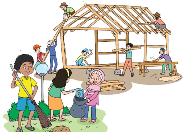 Ilustrasi pembangunan desa